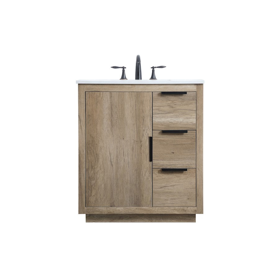 Elegant Lighting Blake 30"L Single Vanity Sink, Natural Oak - VF19430NT