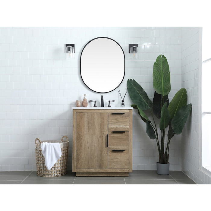Elegant Lighting Blake 30"L Single Vanity Sink, Natural Oak