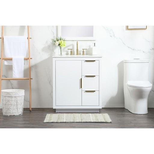 Elegant Kitchen/Bath Blake 30" Single Bathroom Vanity, White