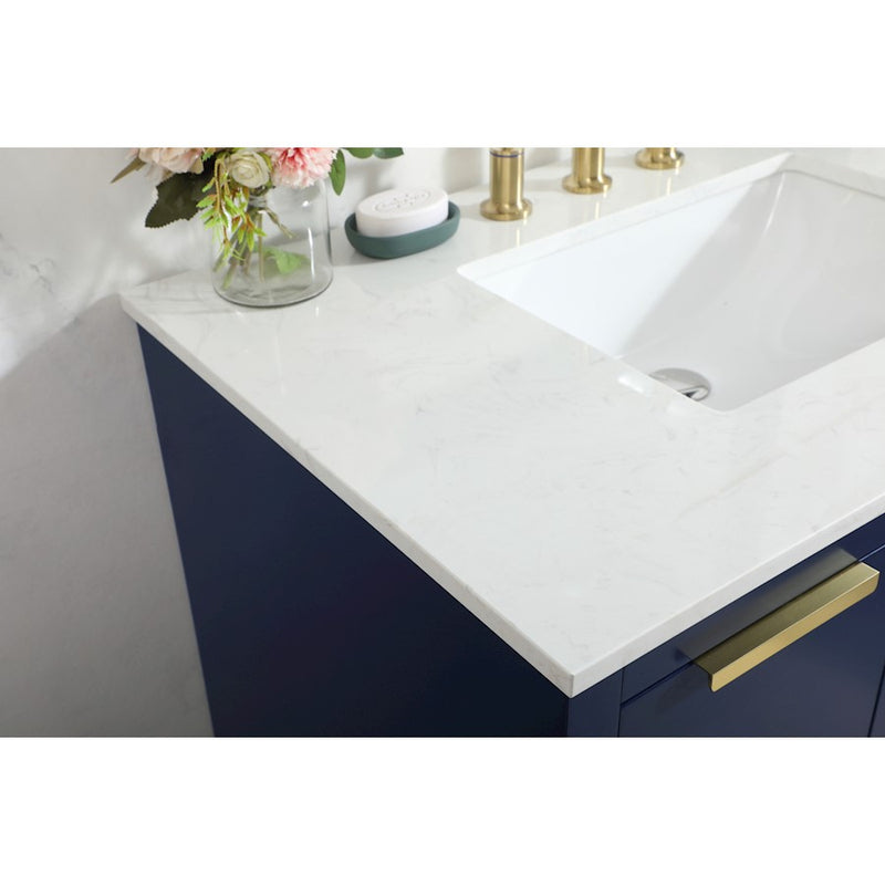 Elegant Kitchen/Bath Blake 36" Single Bathroom Vanity, Blue