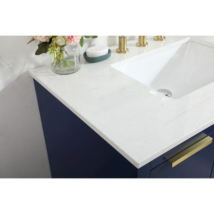 Elegant Kitchen/Bath Blake 36" Single Bathroom Vanity, Blue