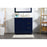 Elegant Blake 36" Single Bathroom Vanity, Blue/Backsplash