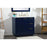 Elegant Blake 36" Single Bathroom Vanity, Blue/Backsplash