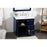 Elegant Blake 36" Single Bathroom Vanity, Blue/Backsplash