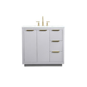 Elegant Kitchen/Bath Blake 36" Single Bathroom Vanity, Grey - VF19436GR