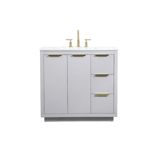 Elegant Kitchen/Bath Blake 36" Single Bathroom Vanity, Grey - VF19436GR