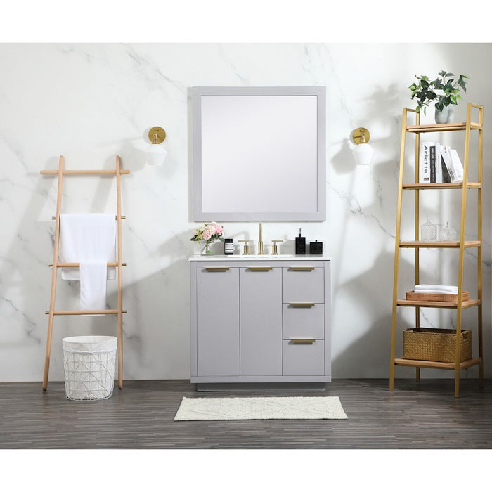 Elegant Kitchen/Bath Blake 36" Single Bathroom Vanity, Grey