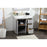 Elegant Blake 36" Single Bathroom Vanity, Grey/Backsplash