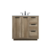 Elegant Lighting Blake 36"L Single Vanity Sink, Natural Oak - VF19436NT
