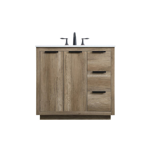 Elegant Lighting Blake 36"L Single Vanity Sink, Natural Oak - VF19436NT