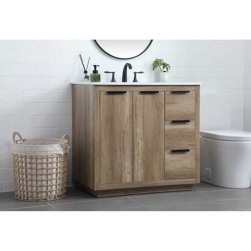 Elegant Lighting Blake 36"L Single Vanity Sink, Natural Oak