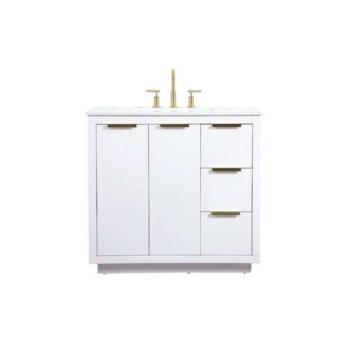 Elegant Kitchen/Bath Blake 36" Single Bathroom Vanity, White - VF19436WH