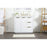 Elegant Blake 36" Single Bathroom Vanity, White/Backsplash