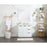 Elegant Blake 36" Single Bathroom Vanity, White/Backsplash