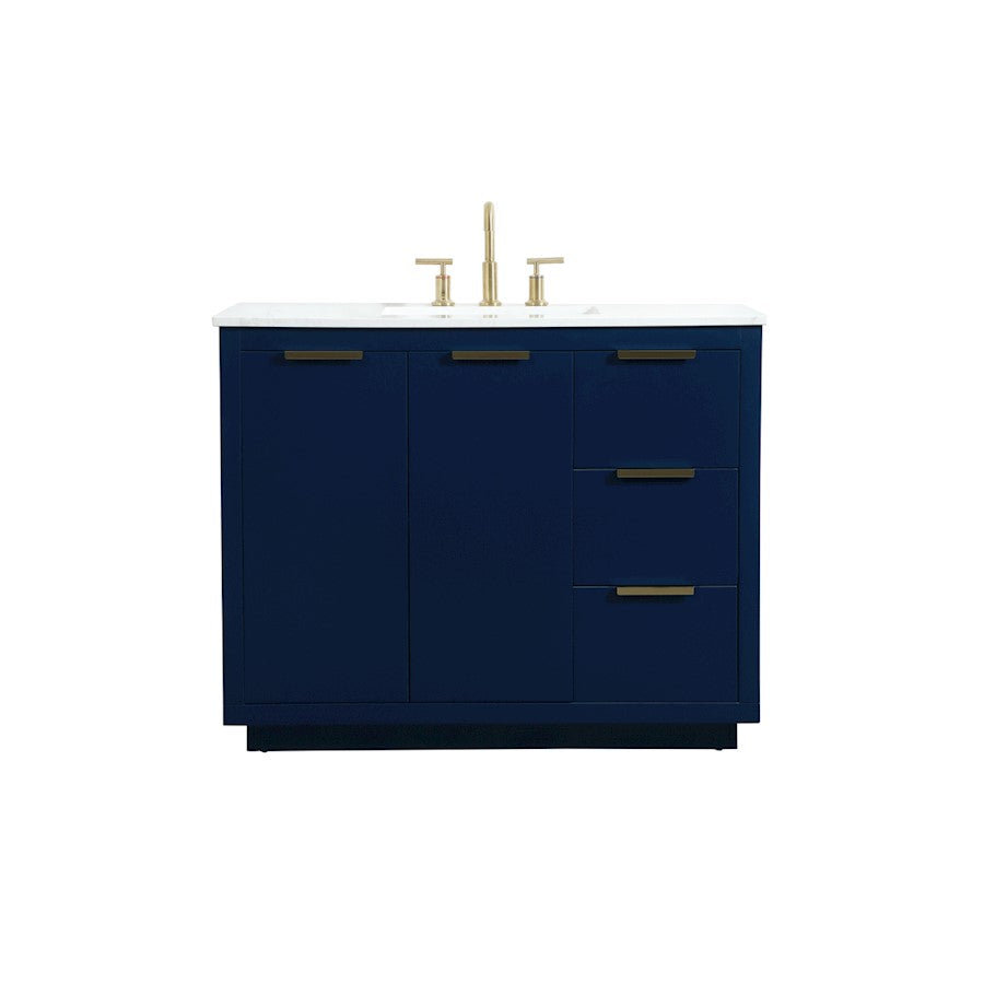 Elegant Kitchen/Bath Blake 42" Single Bathroom Vanity, Blue - VF19442BL