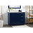 Elegant Blake 42" Single Bathroom Vanity, Blue/Backsplash