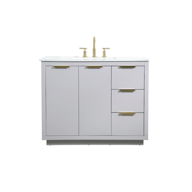 Elegant Kitchen/Bath Blake 42" Single Bathroom Vanity, Grey - VF19442GR