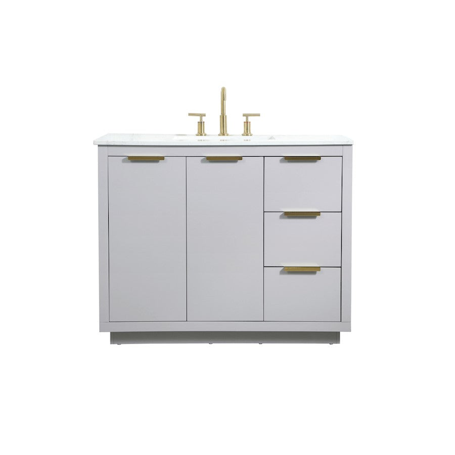 Elegant Kitchen/Bath Blake 42" Single Bathroom Vanity, Grey - VF19442GR