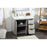 Elegant Blake 42" Single Bathroom Vanity, Grey/Backsplash