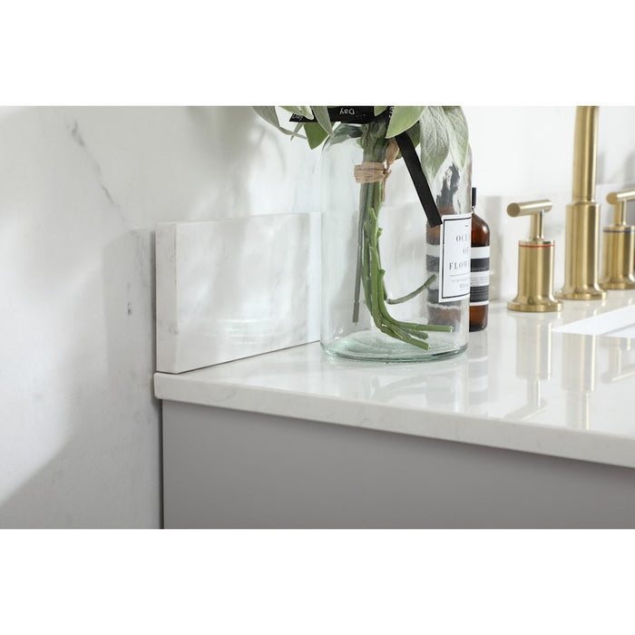 Elegant Blake 42" Single Bathroom Vanity, Grey/Backsplash