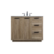 Elegant Lighting Blake 42"L Single Vanity Sink, Natural Oak - VF19442NT