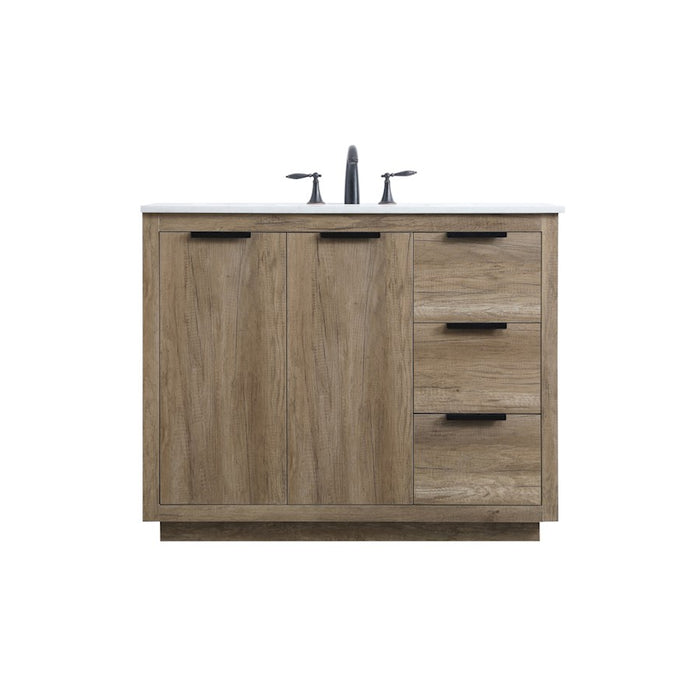 Elegant Lighting Blake 42"L Single Vanity Sink, Natural Oak - VF19442NT