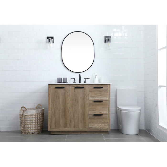 Elegant Lighting Blake 42"L Single Vanity Sink, Natural Oak