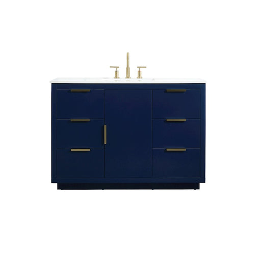 Elegant Kitchen/Bath Blake 48" Single Bathroom Vanity, Blue - VF19448BL