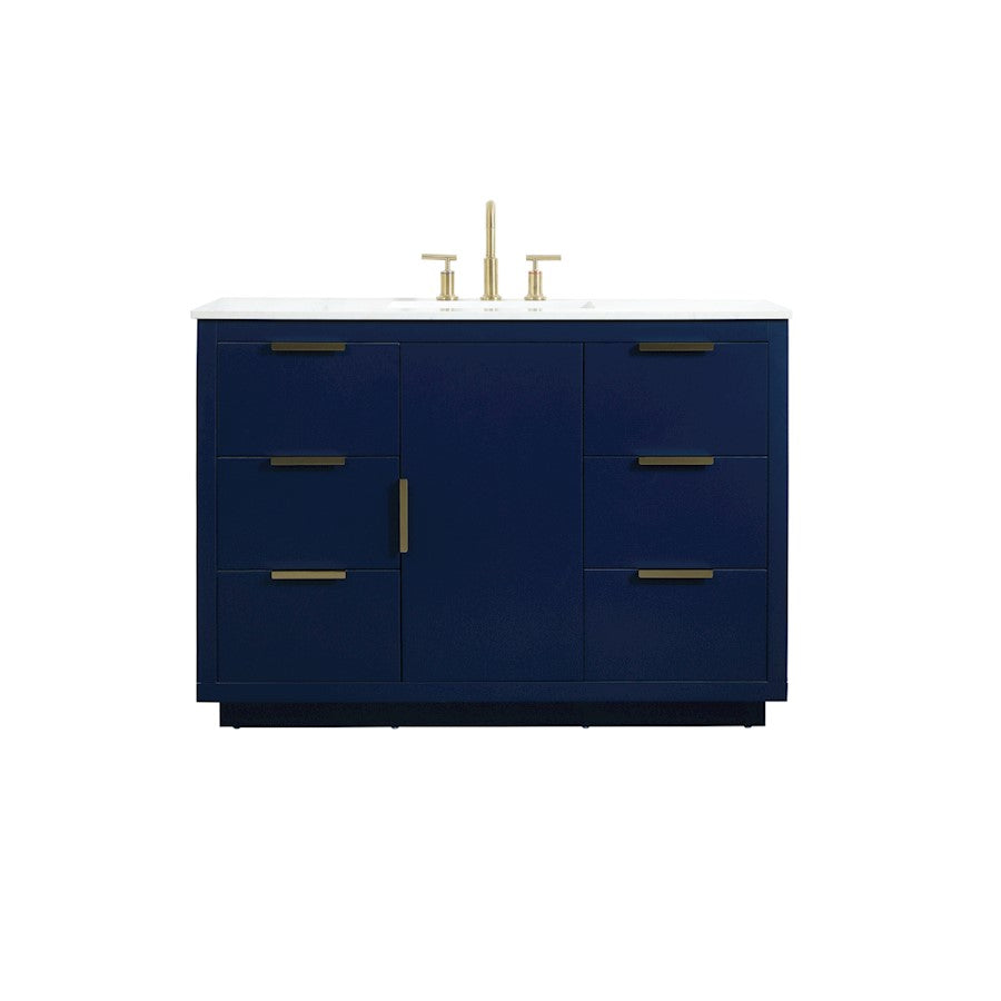 Elegant Kitchen/Bath Blake 48" Single Bathroom Vanity, Blue - VF19448BL