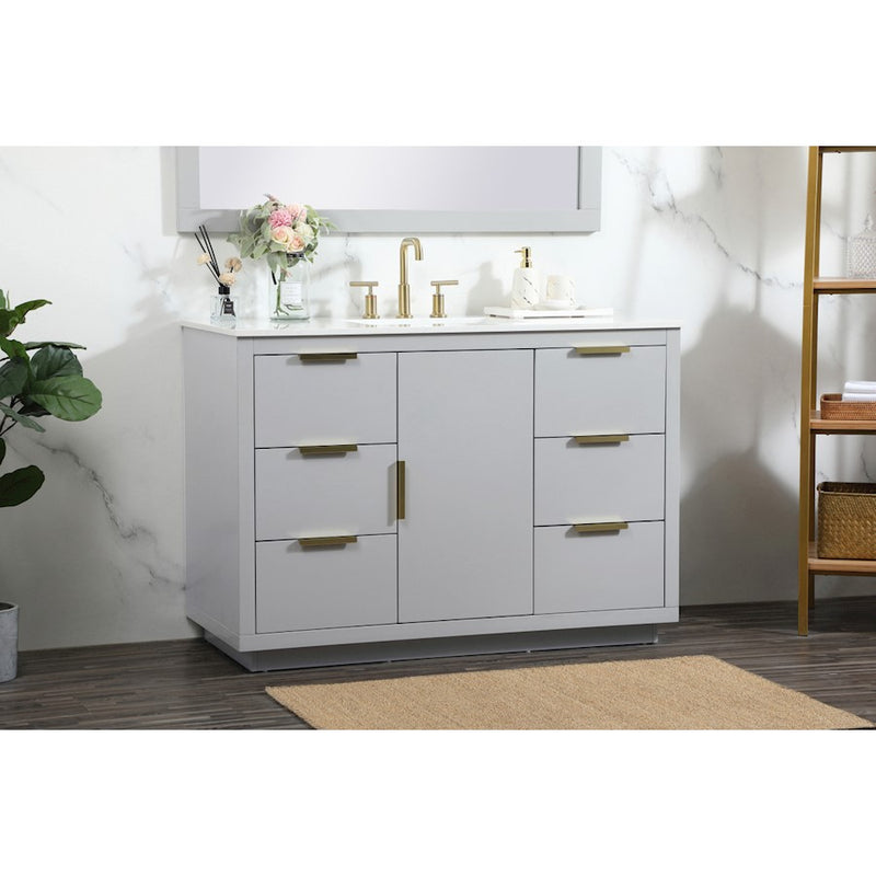 Elegant Kitchen/Bath Blake 48" Single Bathroom Vanity, Grey