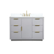 Elegant Blake 48" Single Bathroom Vanity, Grey/Backsplash - VF19448GR-BS
