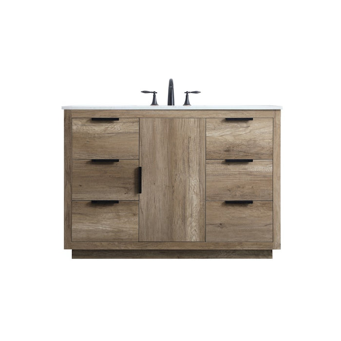 Elegant Lighting Blake 48"L Single Vanity Sink, Natural Oak - VF19448NT