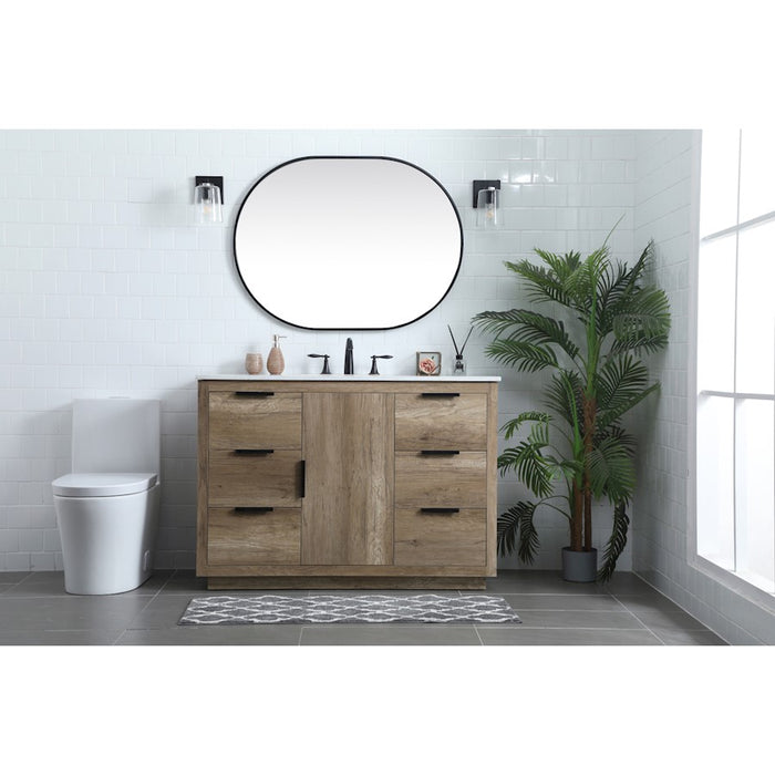 Elegant Lighting Blake 48"L Single Vanity Sink, Natural Oak