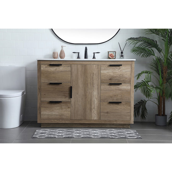Elegant Lighting Blake 48"L Single Vanity Sink, Natural Oak