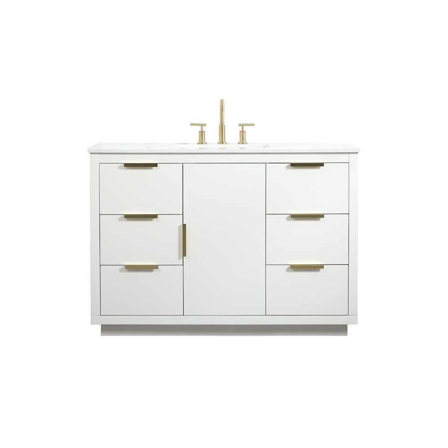 Elegant Kitchen/Bath Blake 48" Single Bathroom Vanity, White - VF19448WH