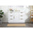 Elegant Blake 48" Single Bathroom Vanity, White/Backsplash