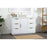 Elegant Blake 48" Single Bathroom Vanity, White/Backsplash