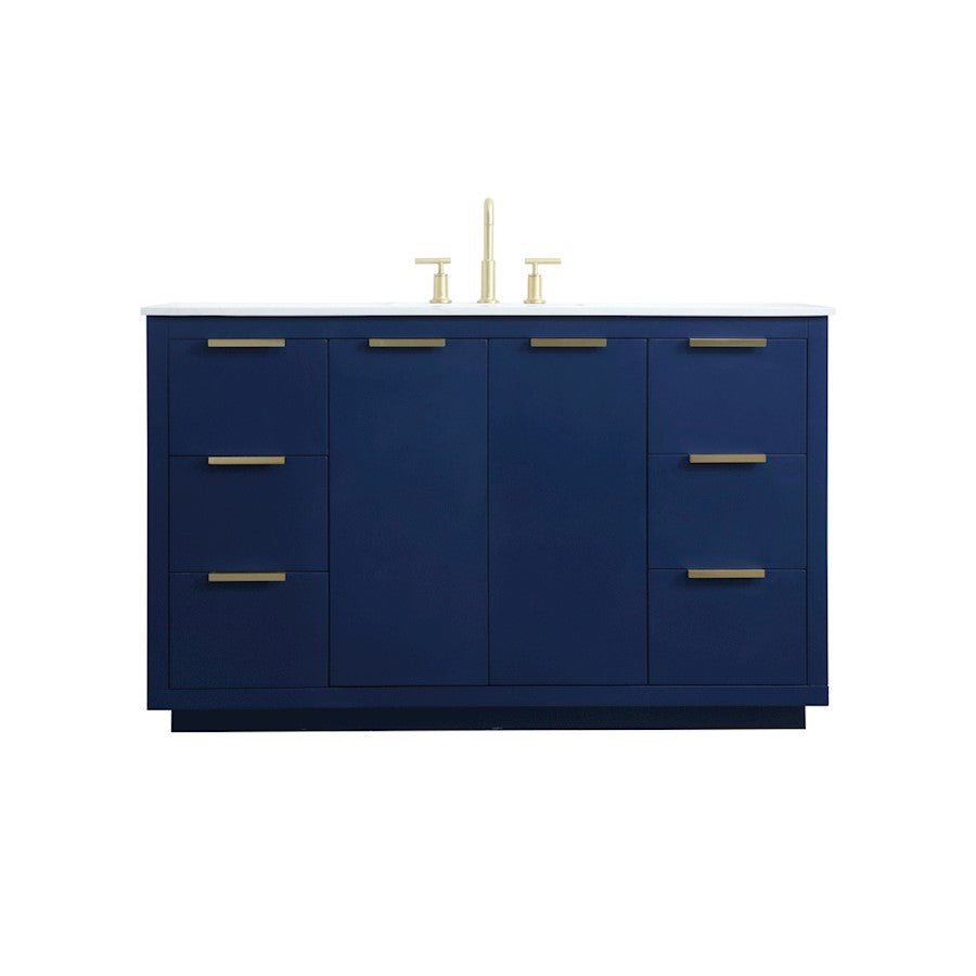 Elegant Lighting Blake 54" Single Vanity Sink, Blue - VF19454BL