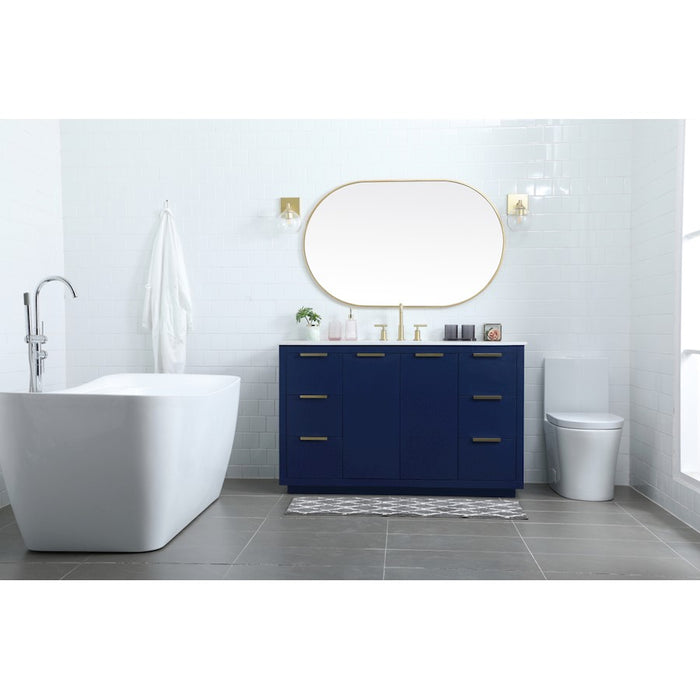 Elegant Lighting Blake 54" Single Vanity Sink, Blue