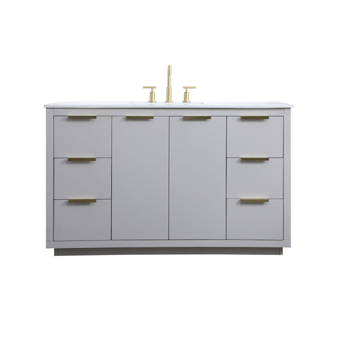 Elegant Lighting Blake 54" Single Vanity Sink, Grey - VF19454GR