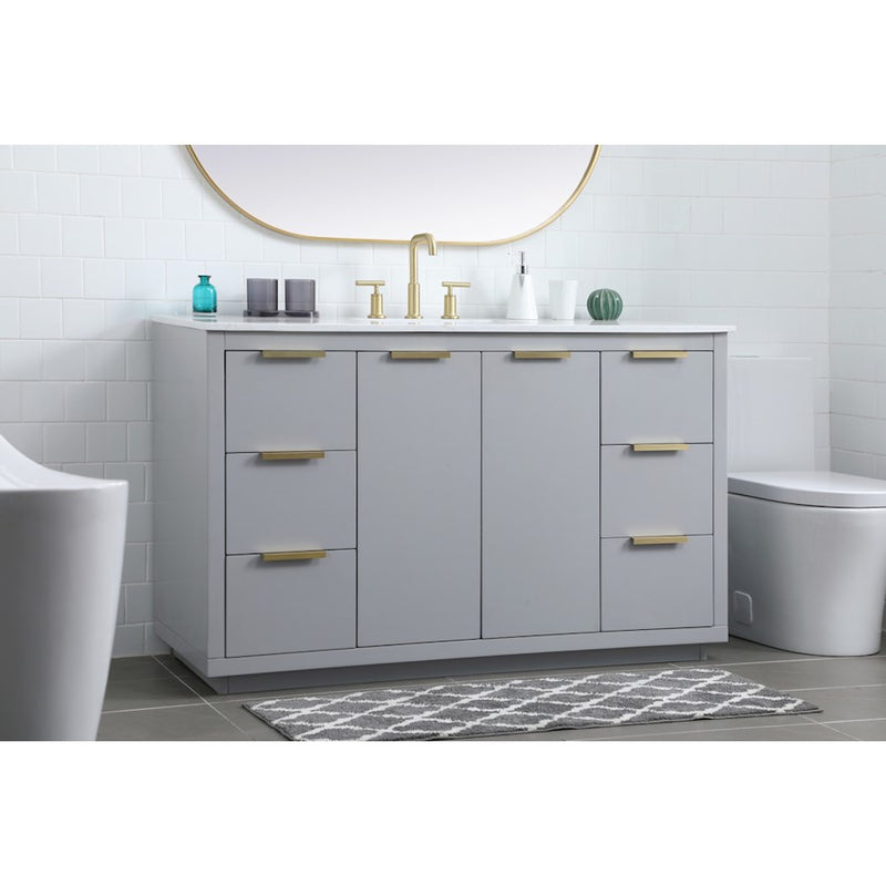 Elegant Lighting Blake 54" Single Vanity Sink, Grey