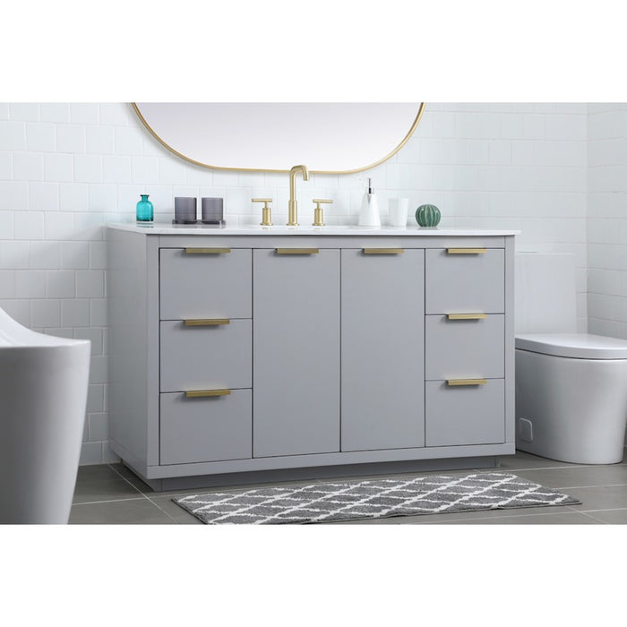 Elegant Lighting Blake 54" Single Vanity Sink, Grey