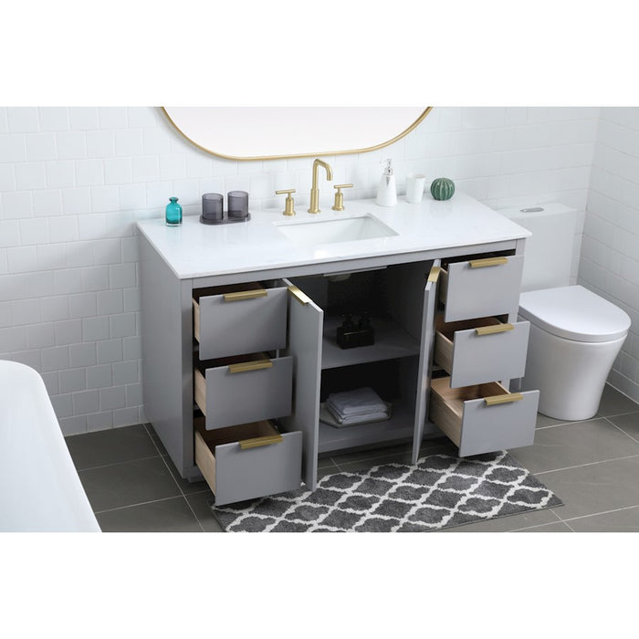 Elegant Lighting Blake 54" Single Vanity Sink, Grey