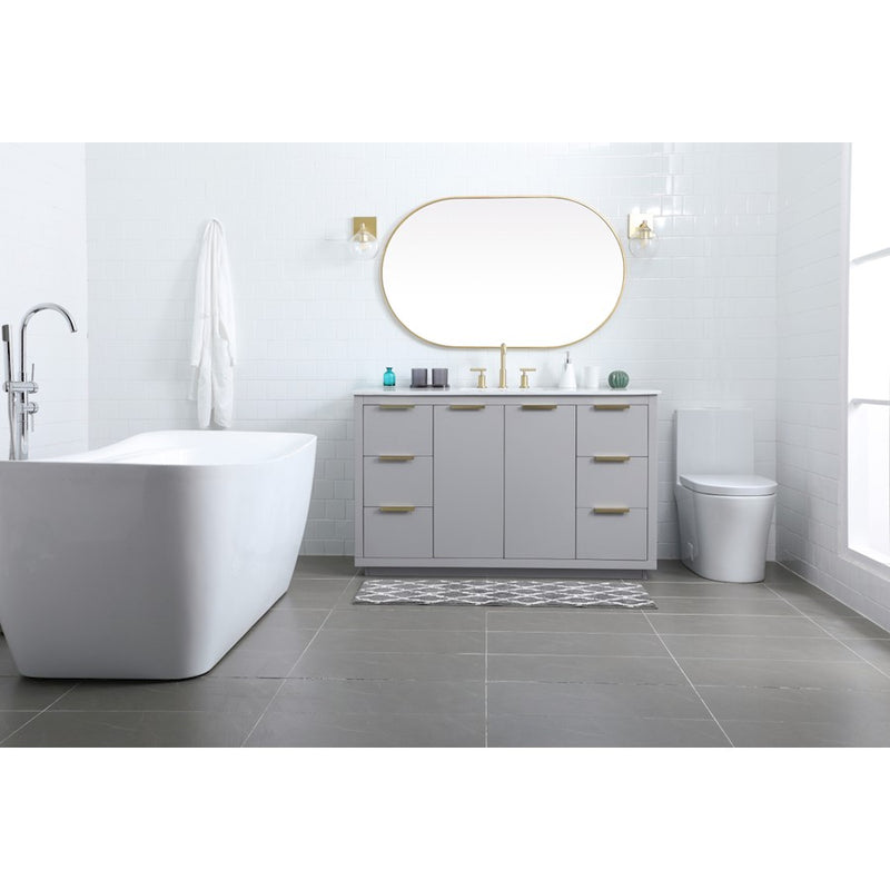 Elegant Lighting Blake 54" Single Vanity Sink, Grey