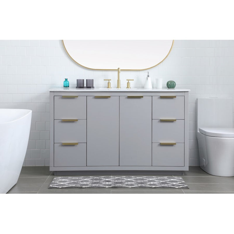 Elegant Lighting Blake 54" Single Vanity Sink, Grey