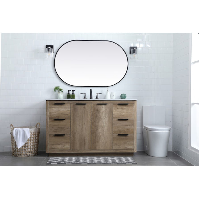 Elegant Lighting Blake 54"L Single Vanity Sink, Natural Oak