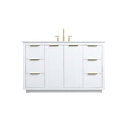 Elegant Lighting Blake 54" Single Vanity Sink, White - VF19454WH