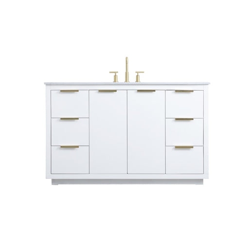 Elegant Lighting Blake 54" Single Vanity Sink, White - VF19454WH
