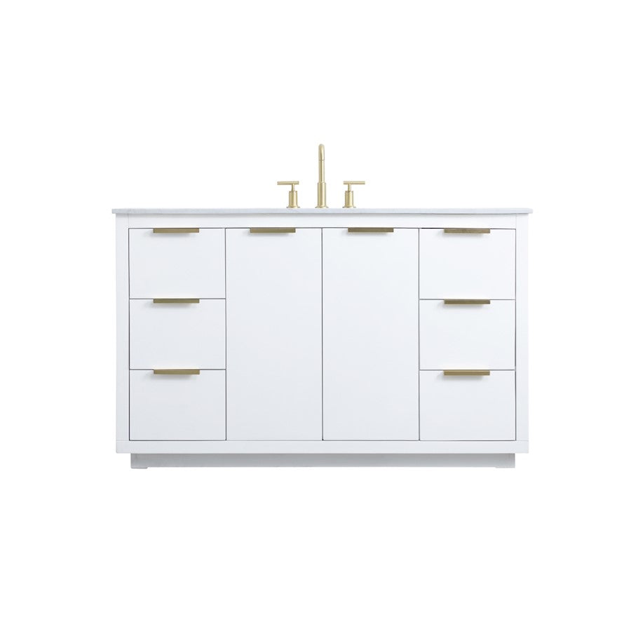 Elegant Lighting Blake 54" Single Vanity Sink, White - VF19454WH