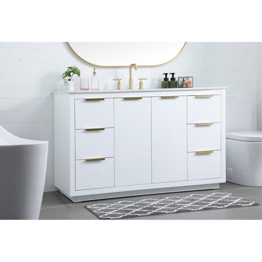 Elegant Lighting Blake 54" Single Vanity Sink, White